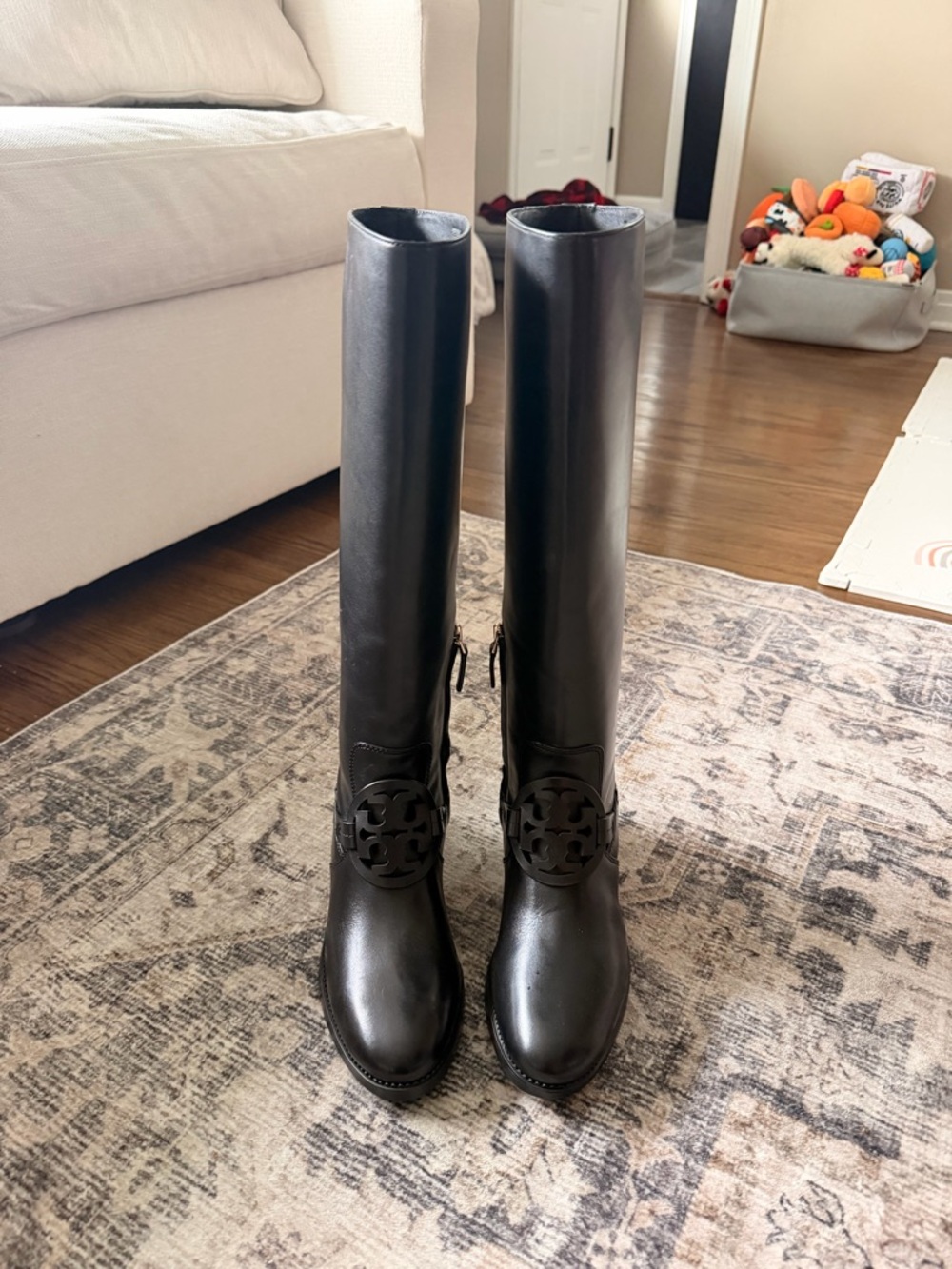 Tory Burch Miller Riding Boots Women’s Size 7 Black Leather